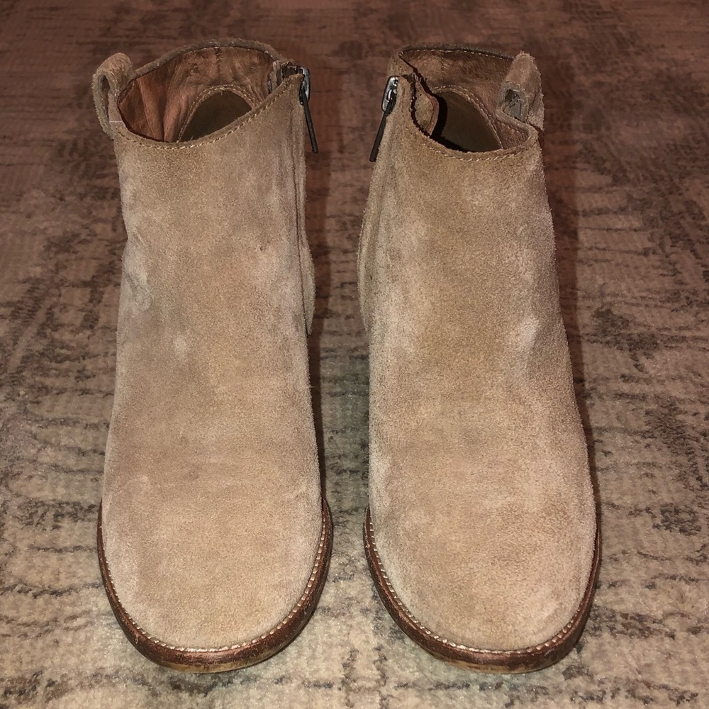 Genuine Leather Suede Booties
